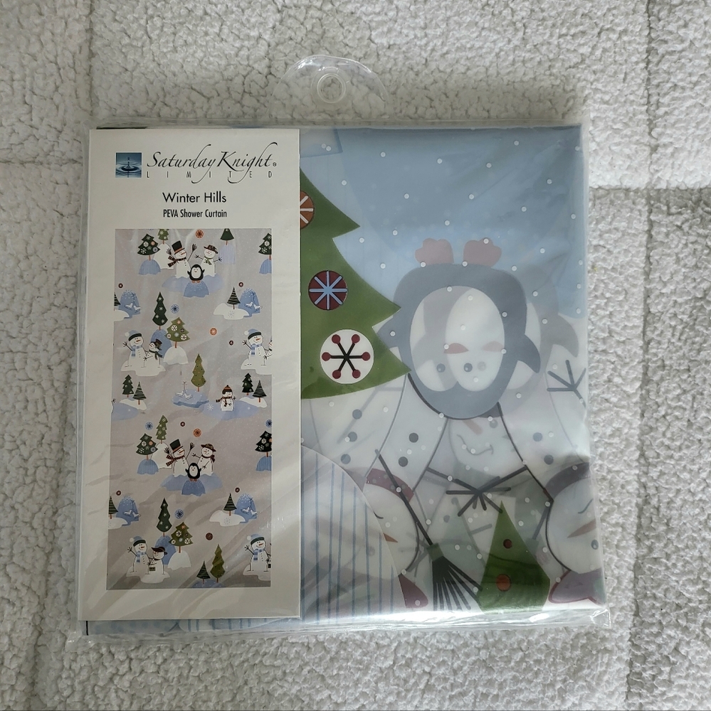 Snowman shower curtain, 70x72 in, New in package